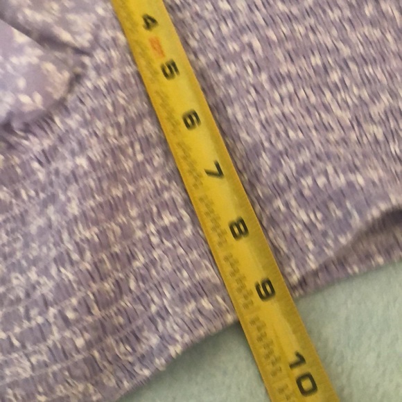 REWIND SIZE M Light purple floral crop top L/S - Picture 9 of 11